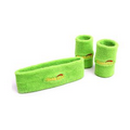 Light Green Terry Wristband/ Headband/ Sweatband Set